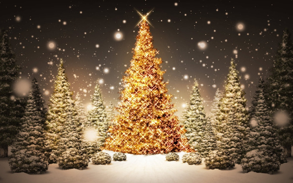 Seasonal Christmas Trees and Snowflakes