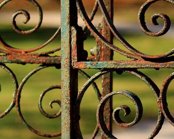 old-rusty-metal-garden-gate