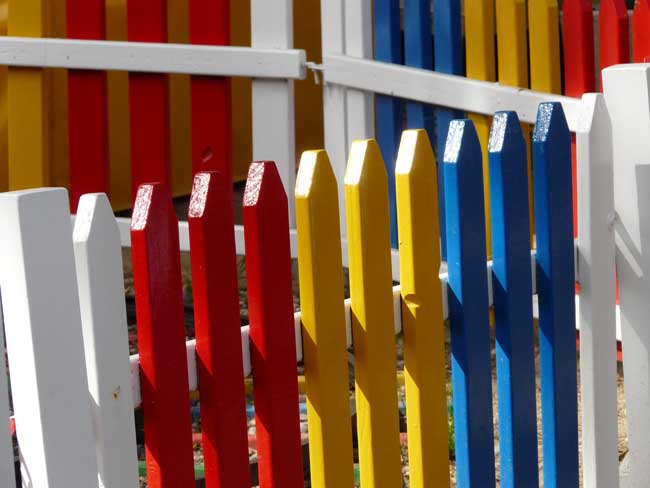 Colourful fence