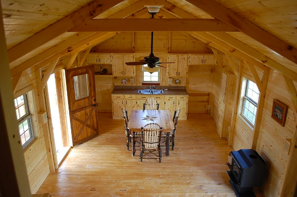 white pine cabin