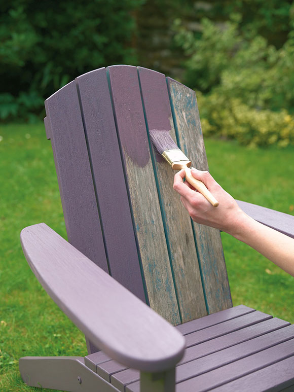 painting a garden chair with Cuprinol Garden Shades