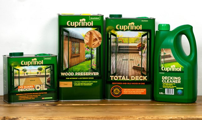 Cuprinol range of decking care products