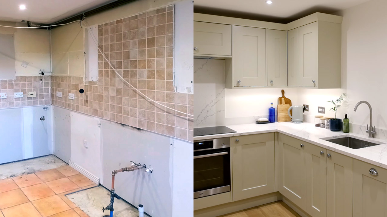 Painting a Kitchen: From New Plaster to Final Finish