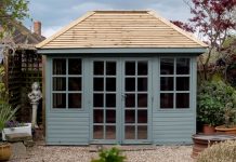 2 Years Later… Did Cuprinol Garden Shades Hold Up? Summer House restored with Cuprinol Garden Shades