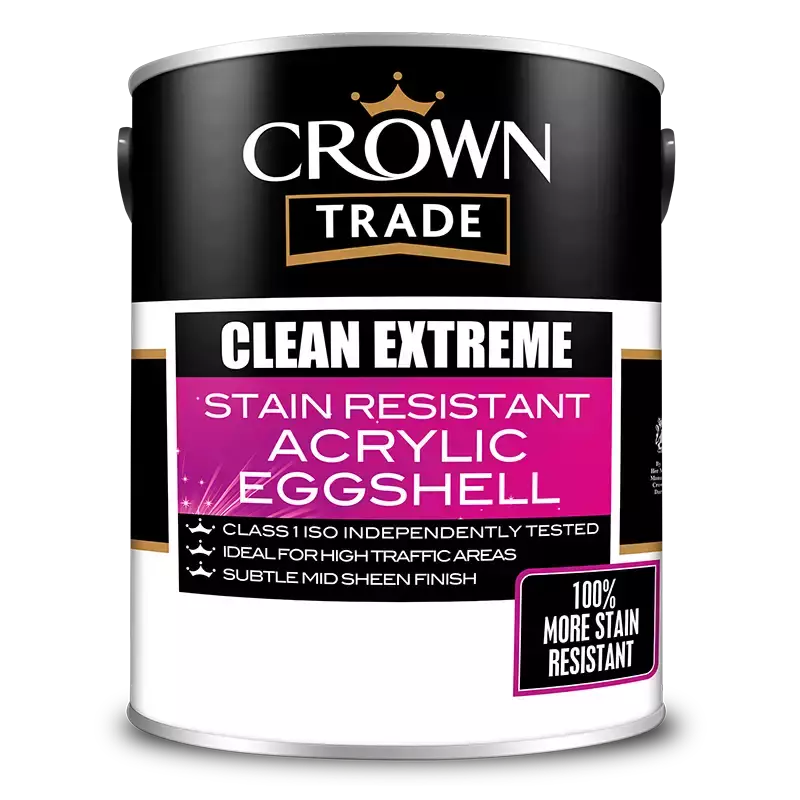 Crown Trade Clean Extreme Stain Resistant Acrylic Eggshell