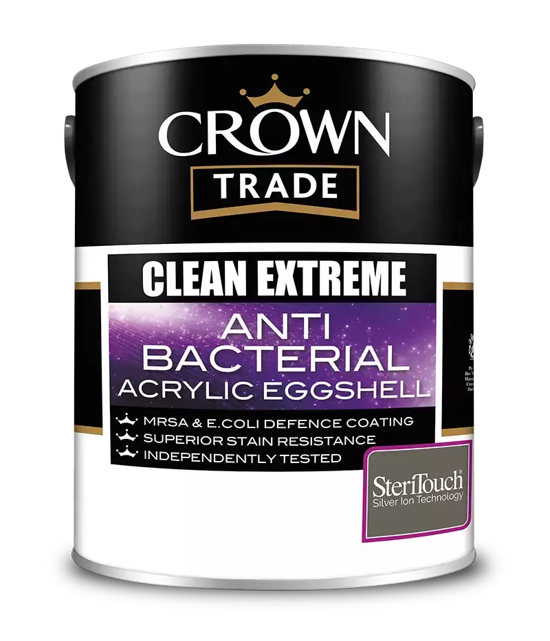 Crown Trade Clean Extreme Anti Bacterial Acrylic Eggshell