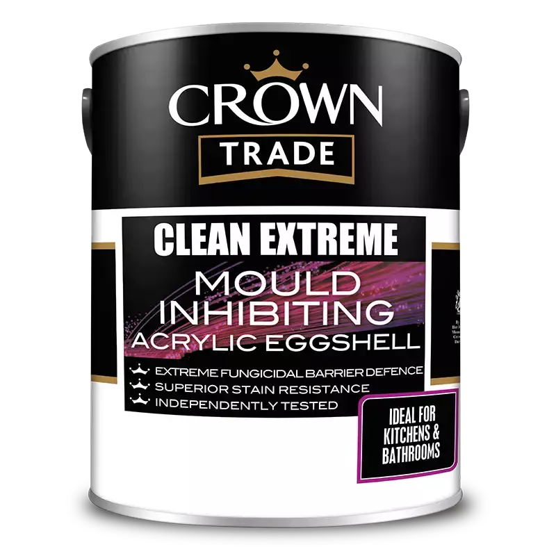 Crown Trade Clean Extreme Mould Inhibiting Acrylic Eggshell