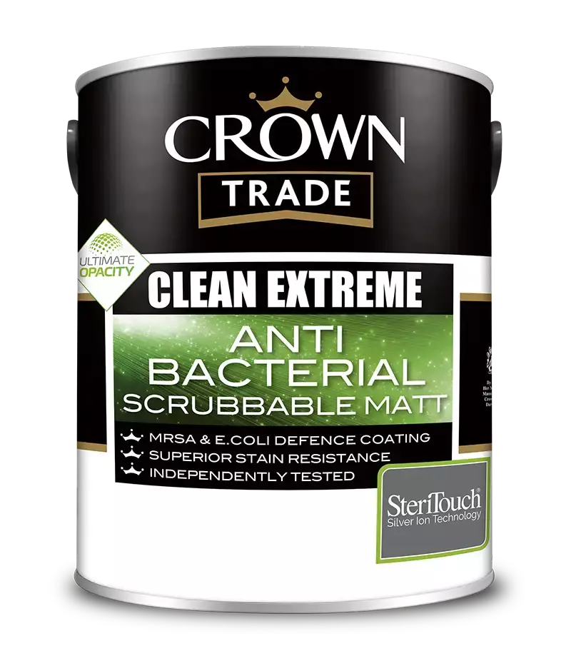 Crown Trade Clean Extreme Anti Bacterial Scrubbable Matt