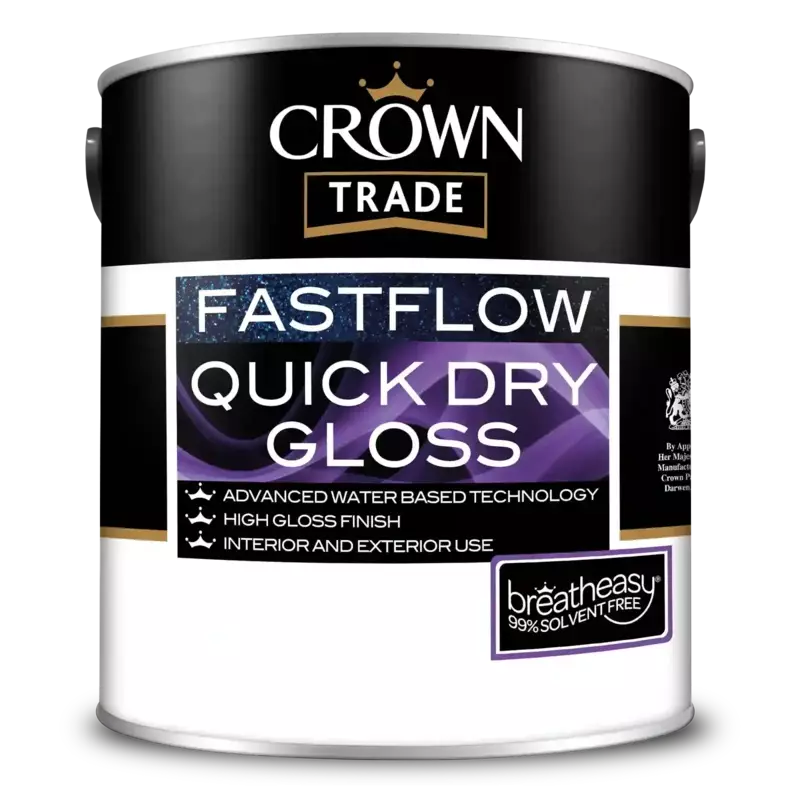 Crown Trade Fastflow Quick Dry Gloss High sheen gloss paint