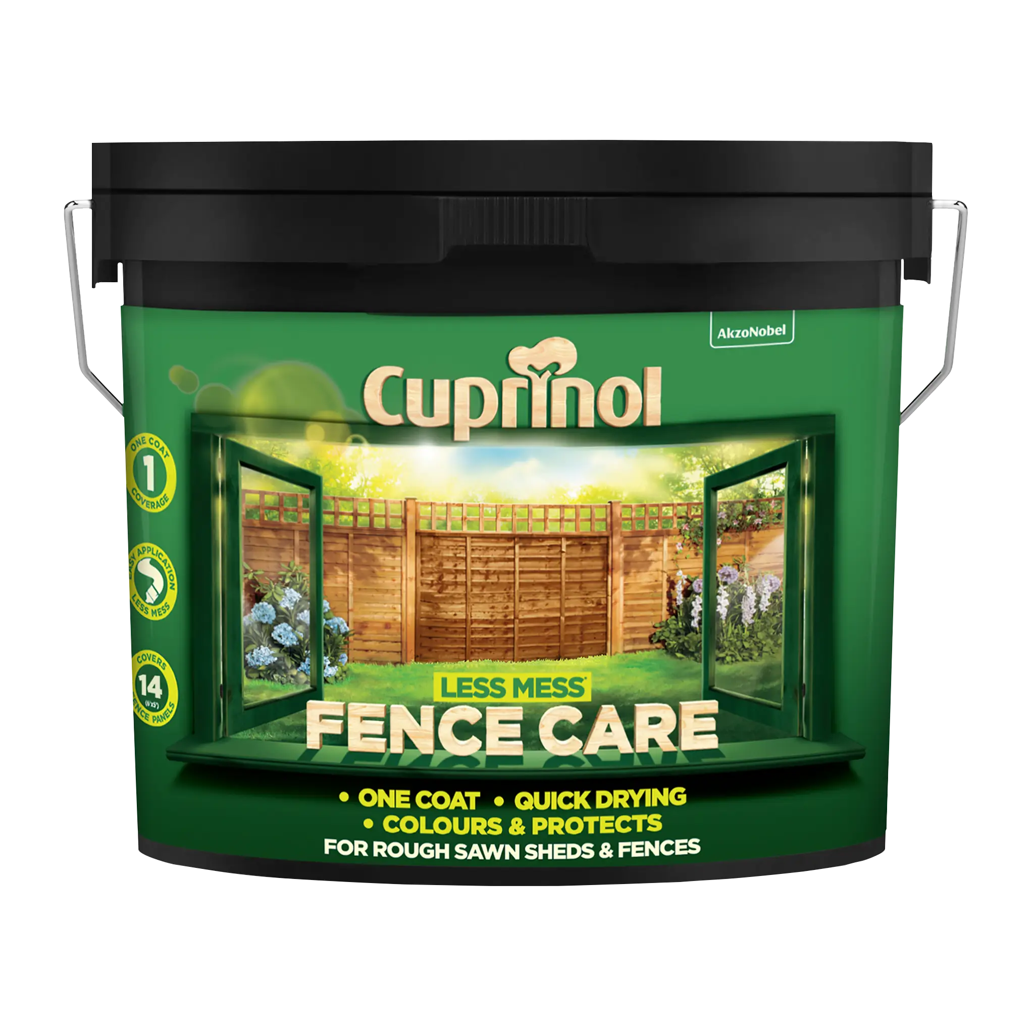 Cuprinol Less Mess Fence Care, Autumn Gold 5L, Stains, Shed Stain, Fence Stain
