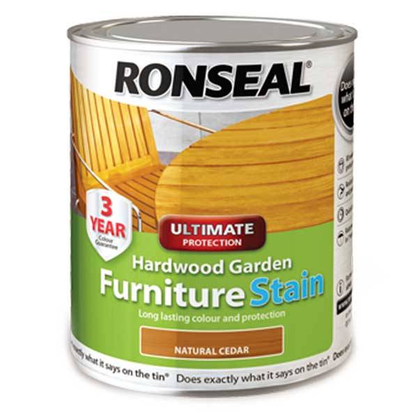 Ronseal Ultimate Protection Hardwood, Ronseal Perfect Finish Hardwood Garden Furniture Oil Teak 750ml