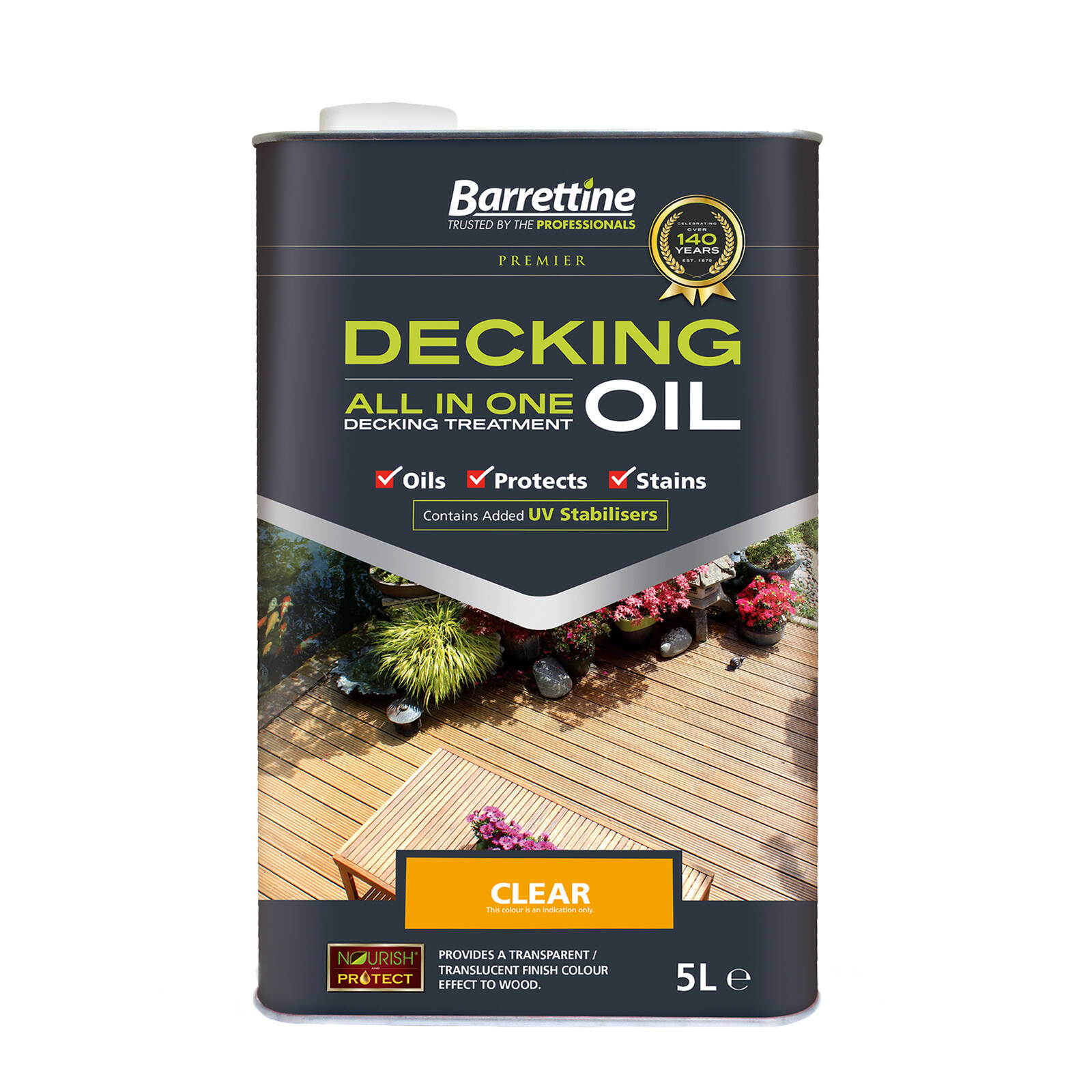 Barrettine Decking Oil - Available in 2.5L & 5L - 5 Shades ...
