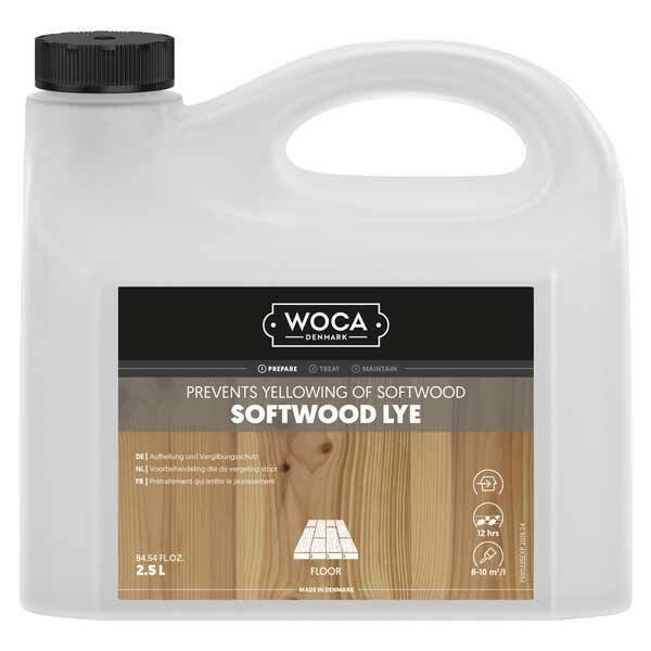 Woca Softwood Lye 100ml, A whitewashed look for interior softwood