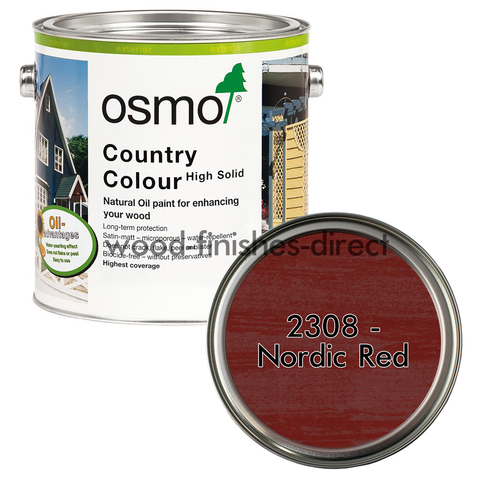 Oso Country House Paint (landhausfarbe) High Solid 2.5l, Yellow - View #6
