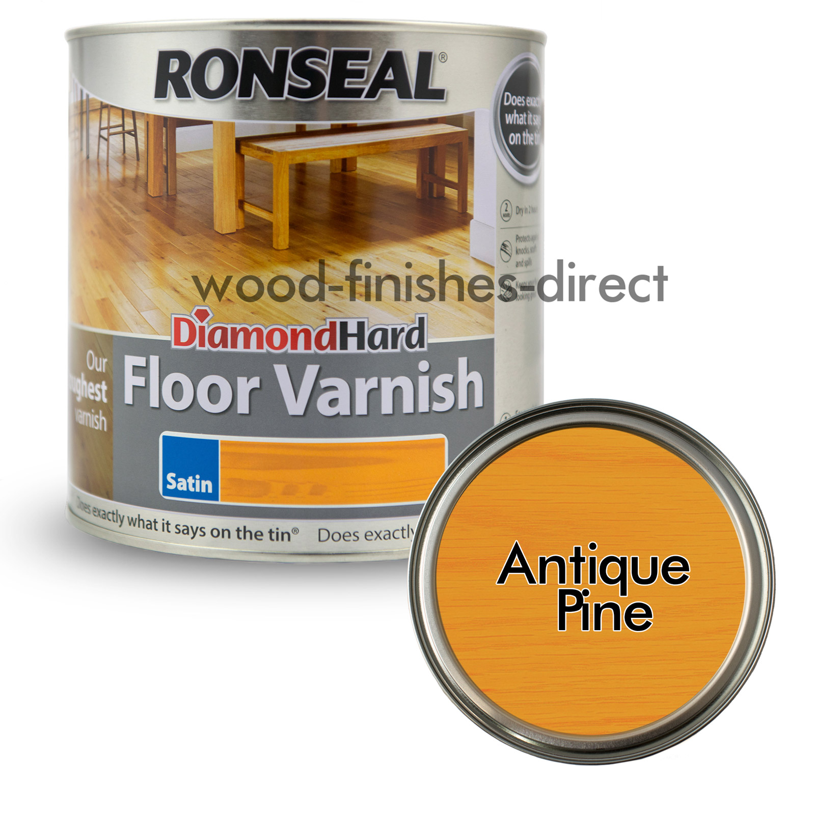 RONSEAL DIAMOND HARD Coloured Floor Varnish 2.5L All Colours £38.51