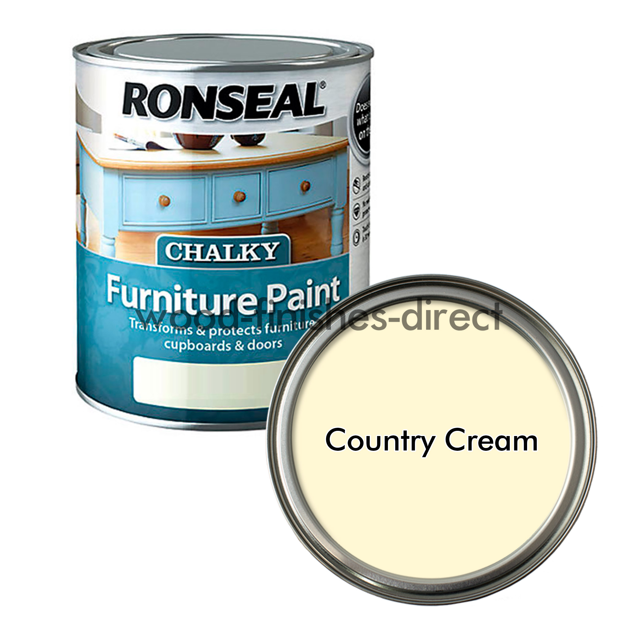 Ronseal Chalky Furniture Paint 750ml 8 Different Colours Chalky