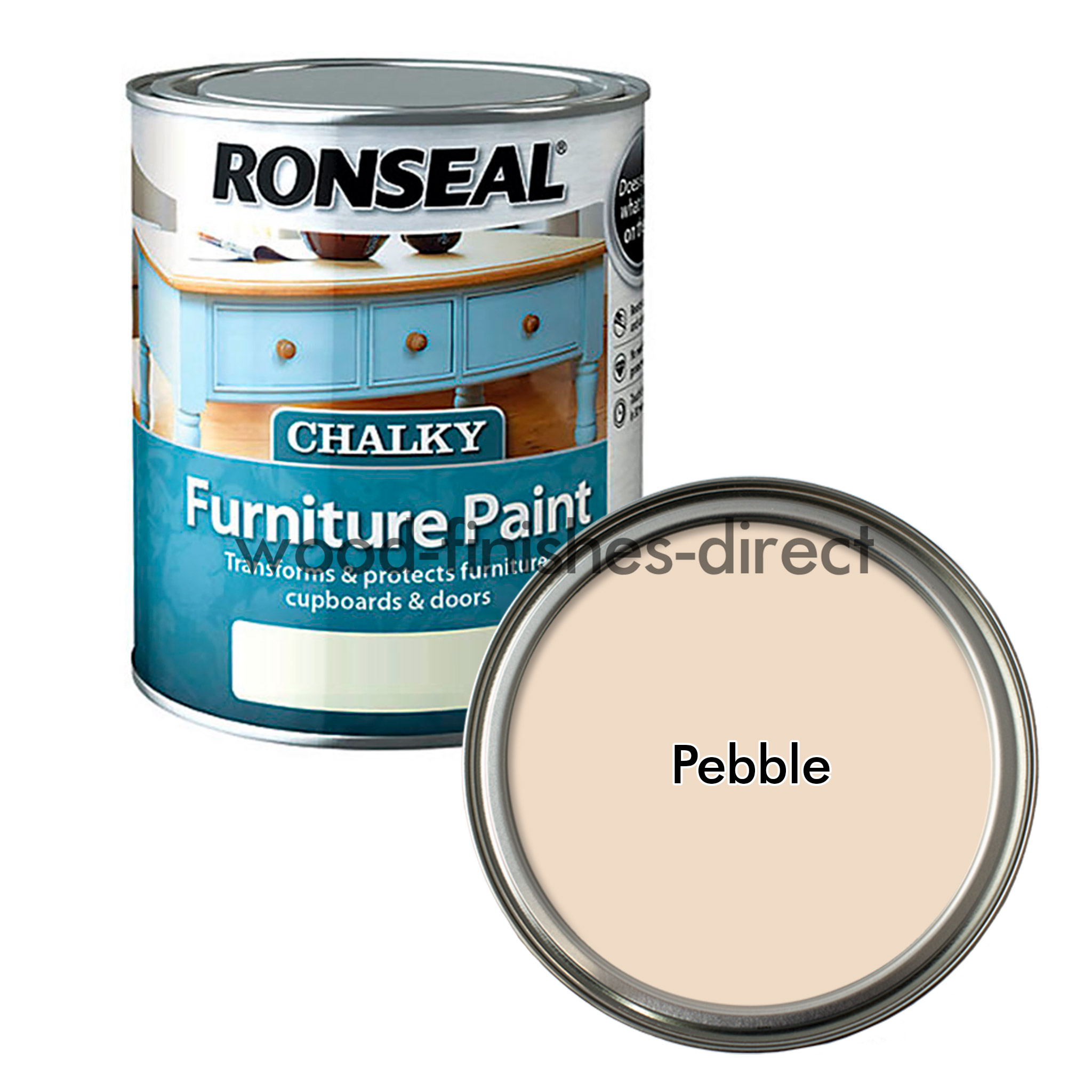 Ronseal Chalky Furniture Paint 750ml 8 Different Colours Chalky