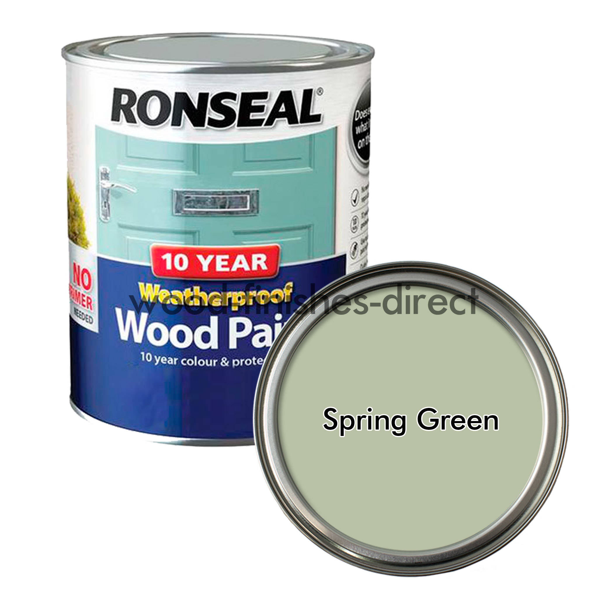 Ronseal 10 Year Weatherproof Wood Paint - Satin - 2.5L - Self Priming